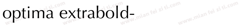 optima extrabold字体转换
